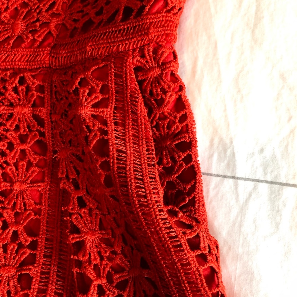 Anthropologie Lace Strapless Cropped Jumpsuit - Picture 7 of 14